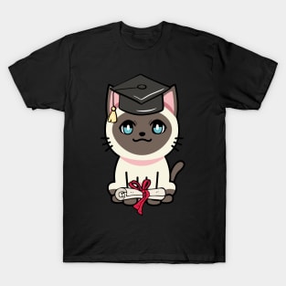 Cute siamese cat is a graduate T-Shirt